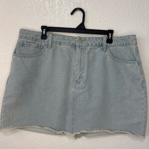 Forever 21 Light Blue Mini Skirt